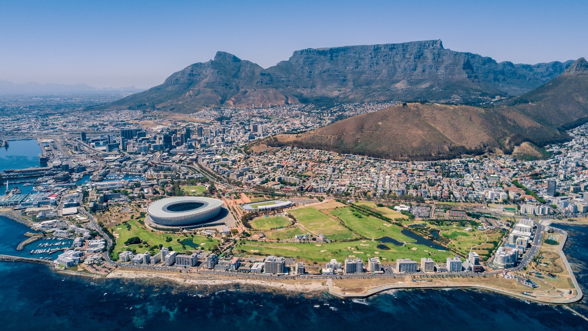 Aerial view of Cape Town, South Africa