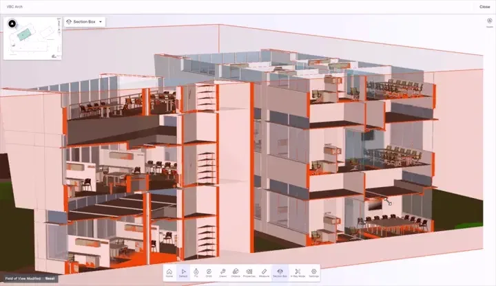 Animation of Procore's BIM product UI