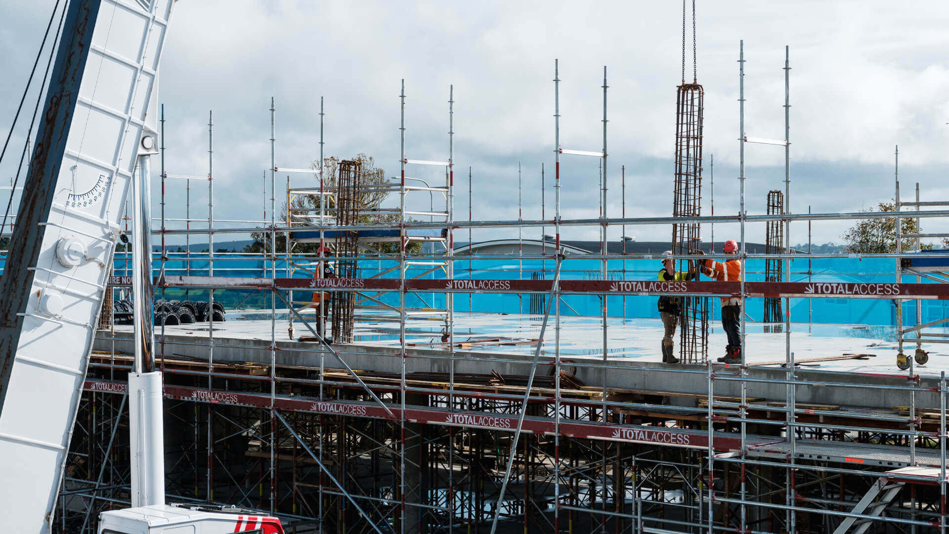 Rooftop of a building under construction