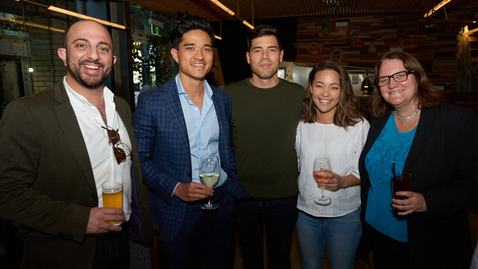 A group of people posing for a photo