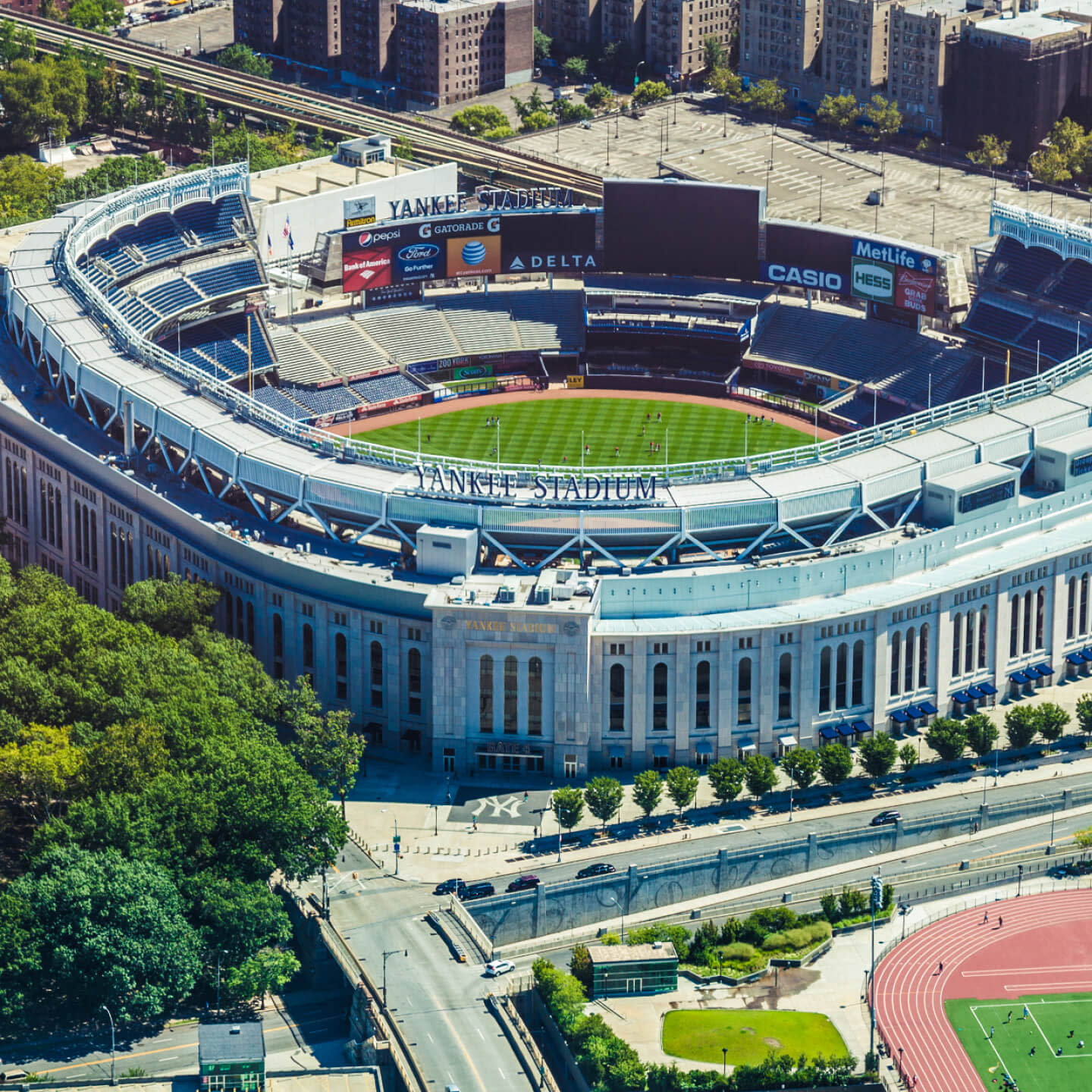 Aerial view of Yankee Stadium
