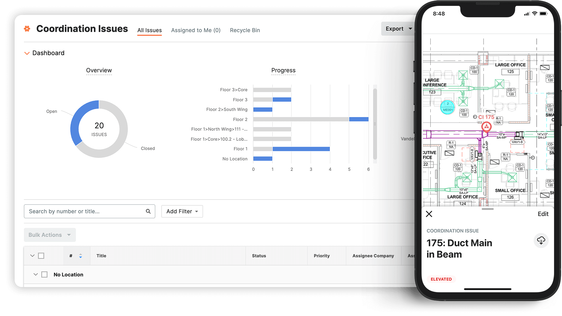 "Coordination Issues" product screen capture