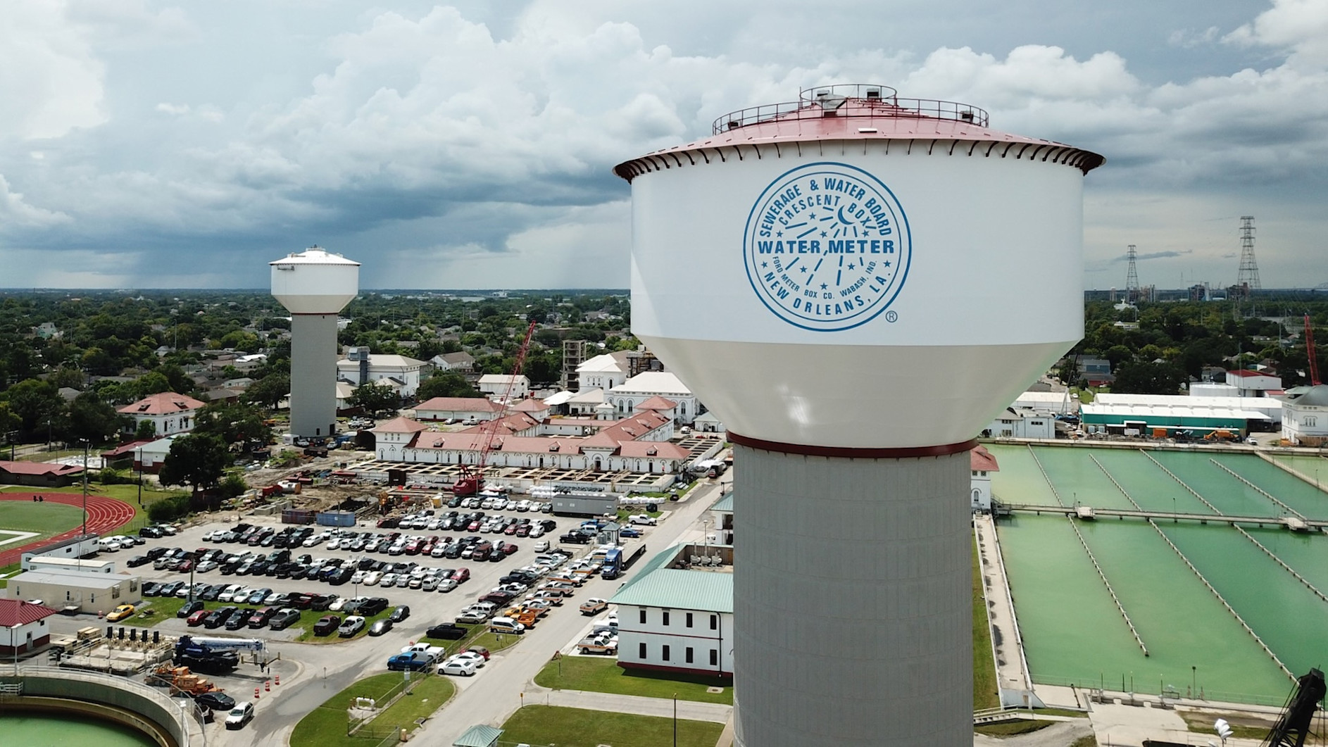 Landmark Structures project of water tower under construction