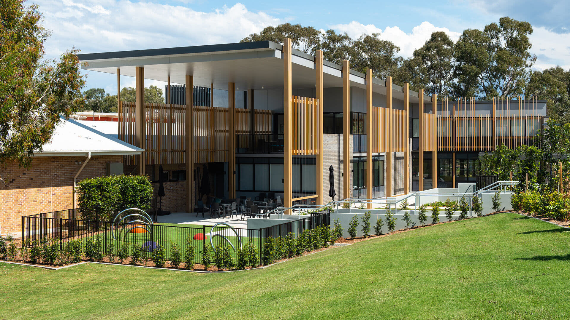 townhouses with wooden frames