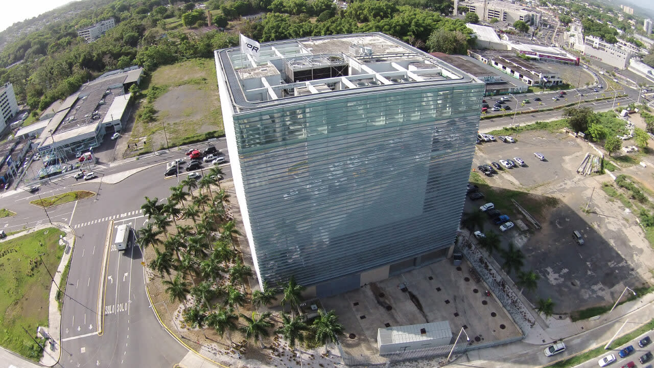 vista areal de un edificio de Aireko