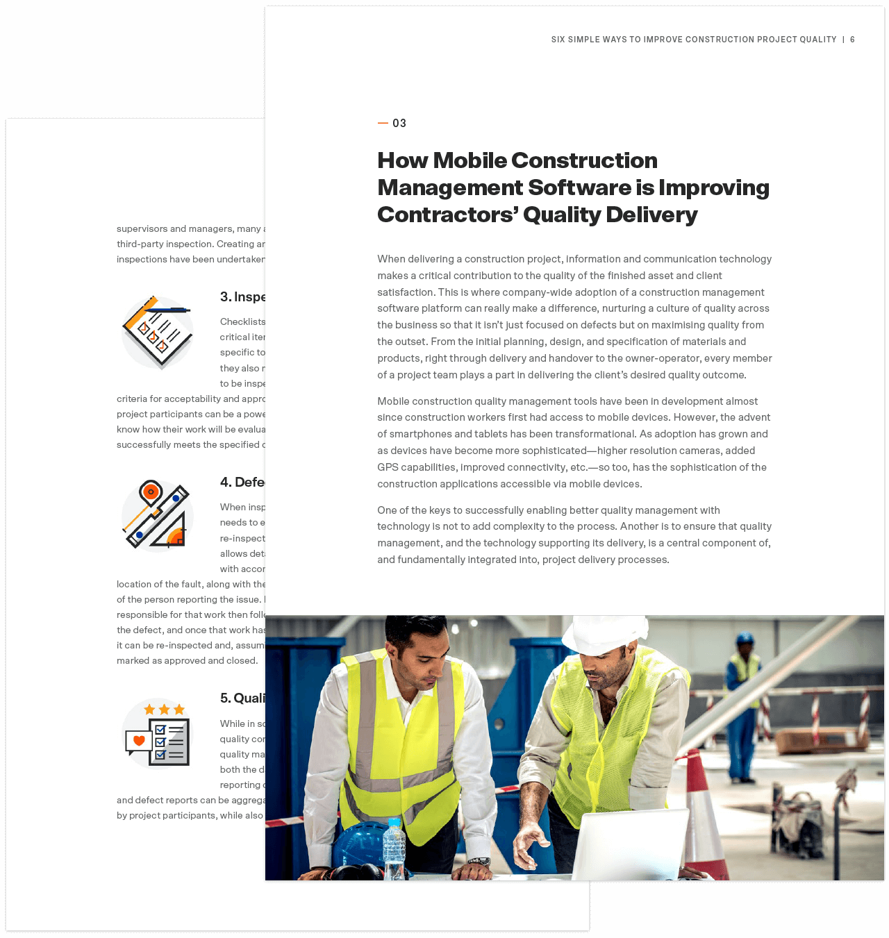 Interior pages Six Simple Ways to Improve Construction Project Quality Ebook