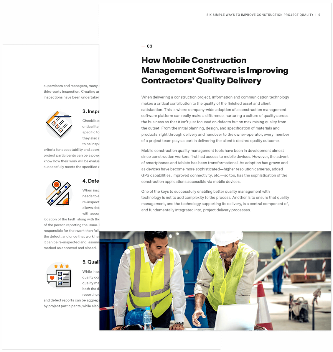 Interior pages Six Simple Ways to Improve Construction Project Quality Ebook