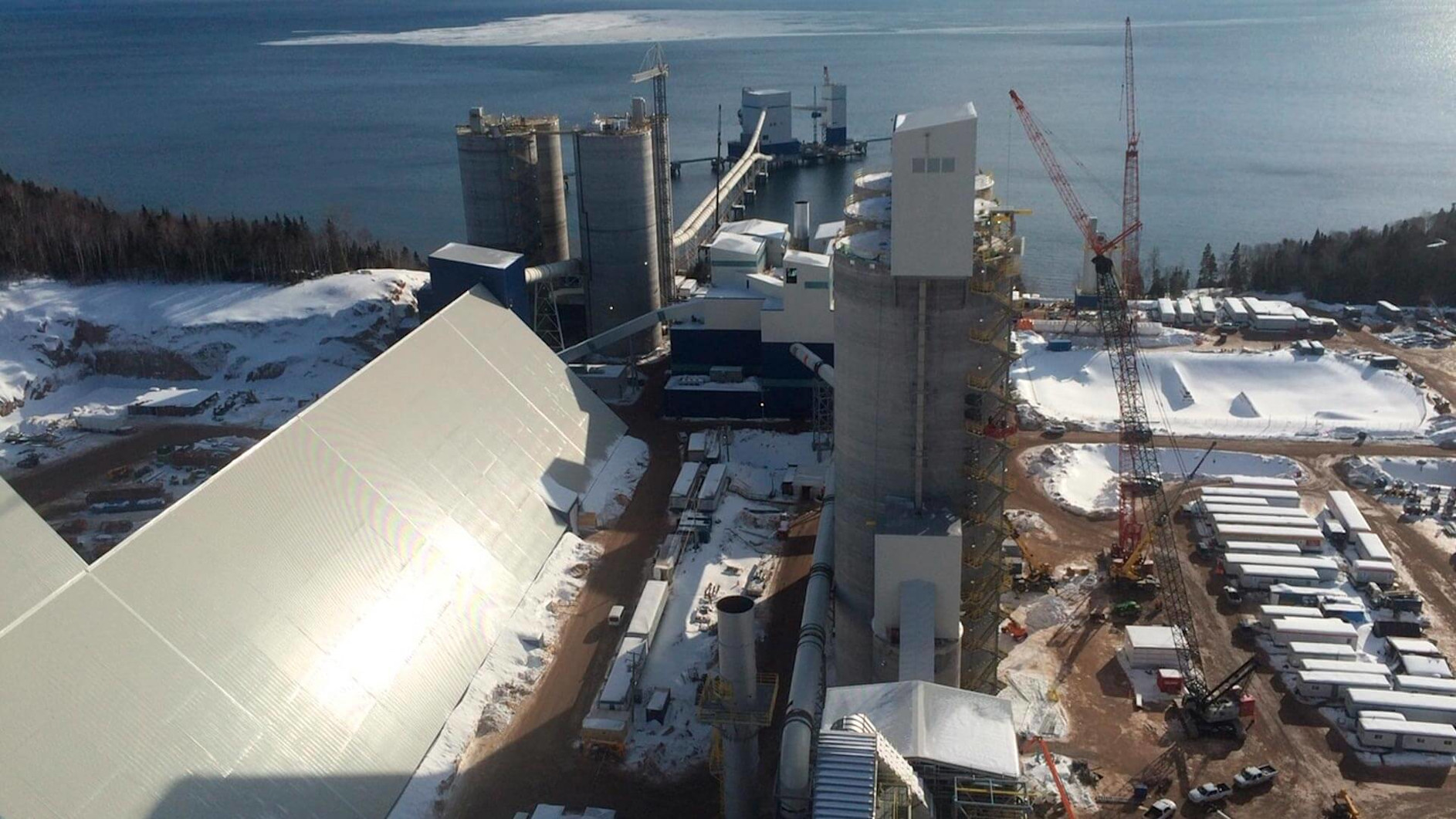 Aerial view of a factory