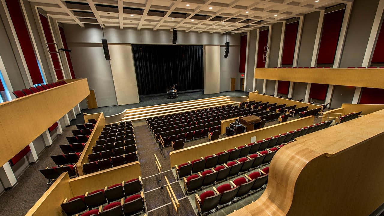 Stage's view from the second floor's seats