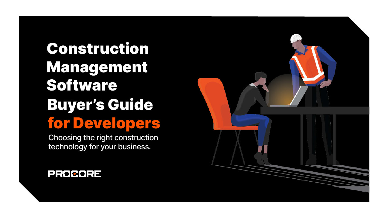 Construction Management Software Buyer’s Guide for Developers eBook cover