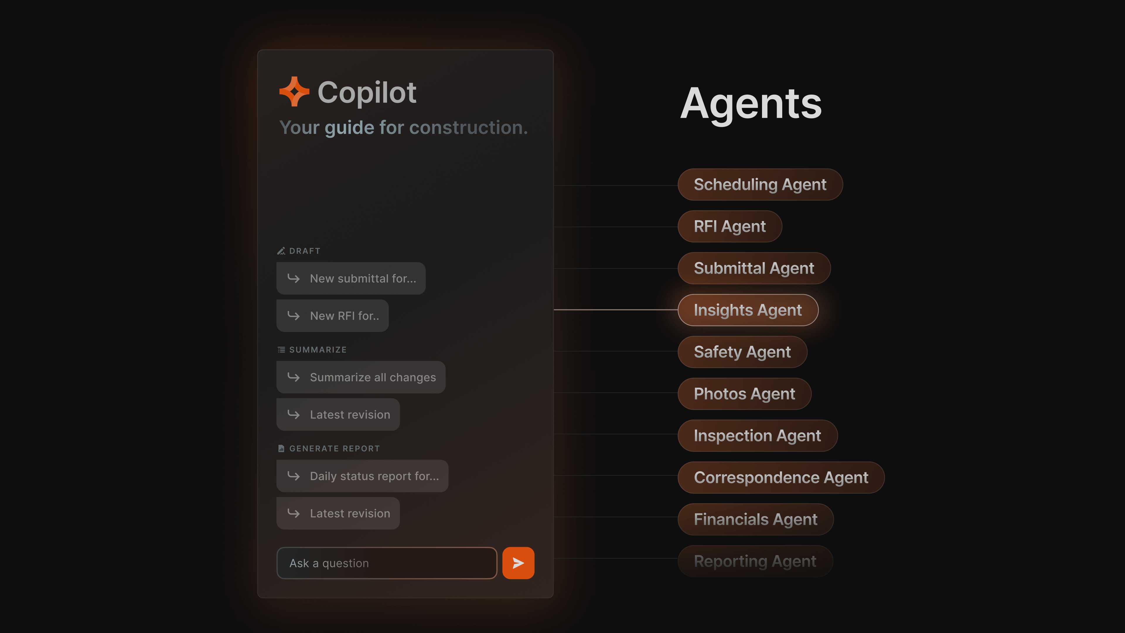 Procore Copilot Agents product screen