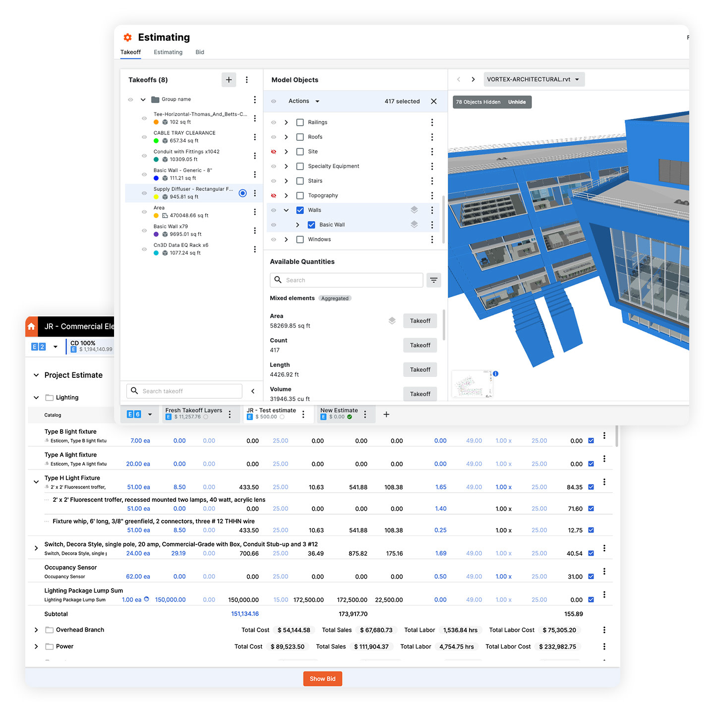 Estimating product screen