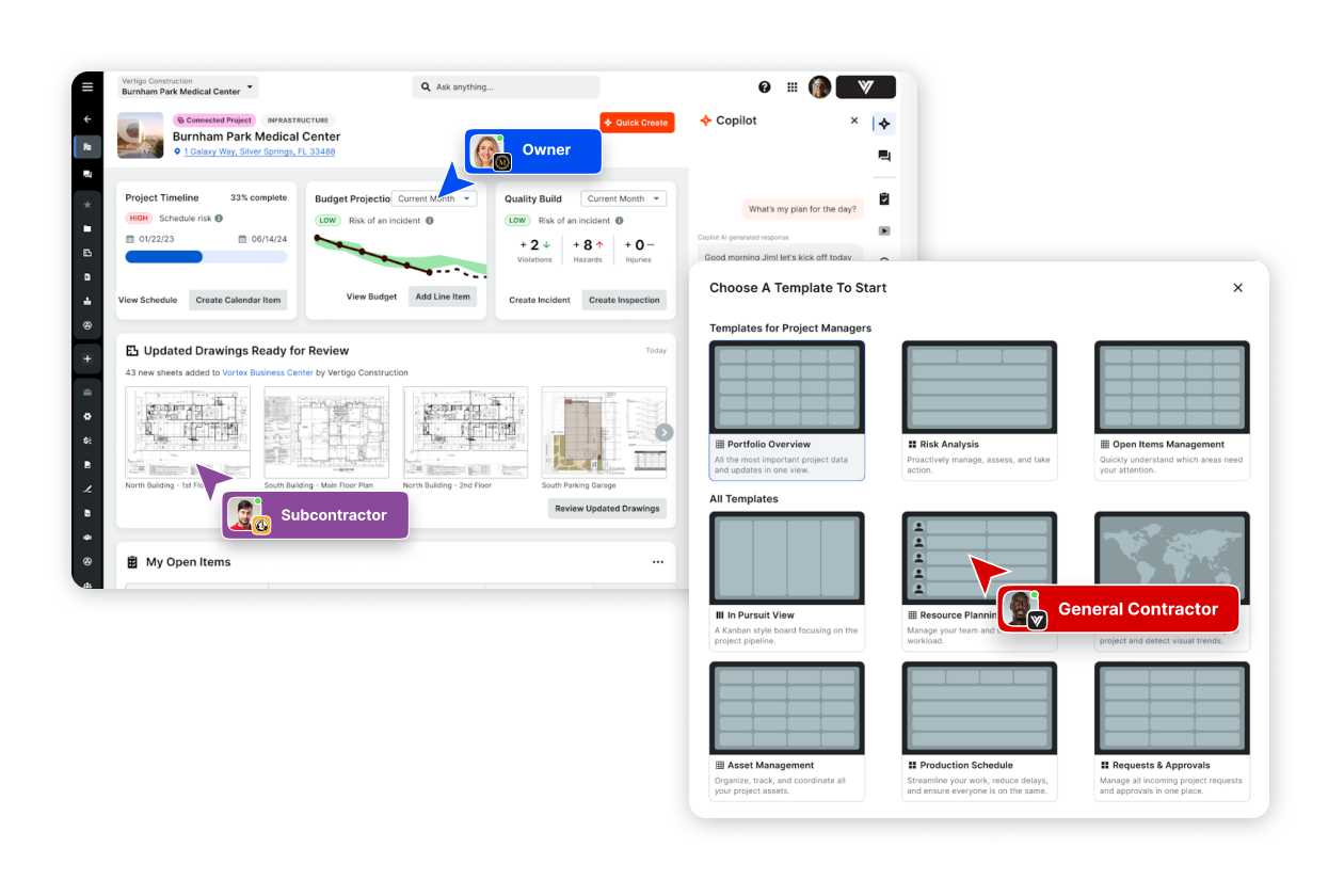 Procore's platform UI