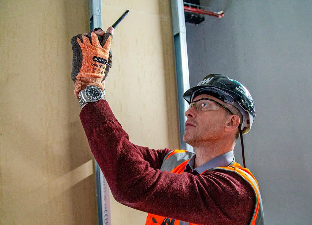 Contractor inspecting a site