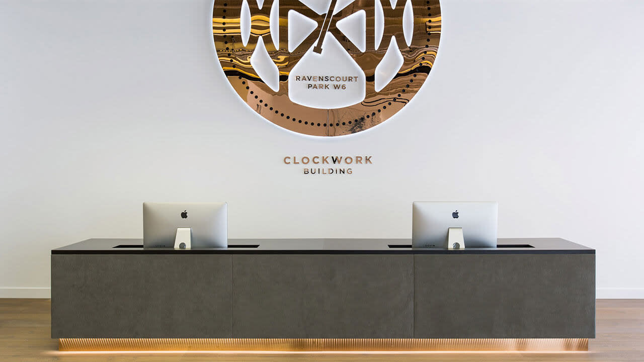 Clockwork building's reception