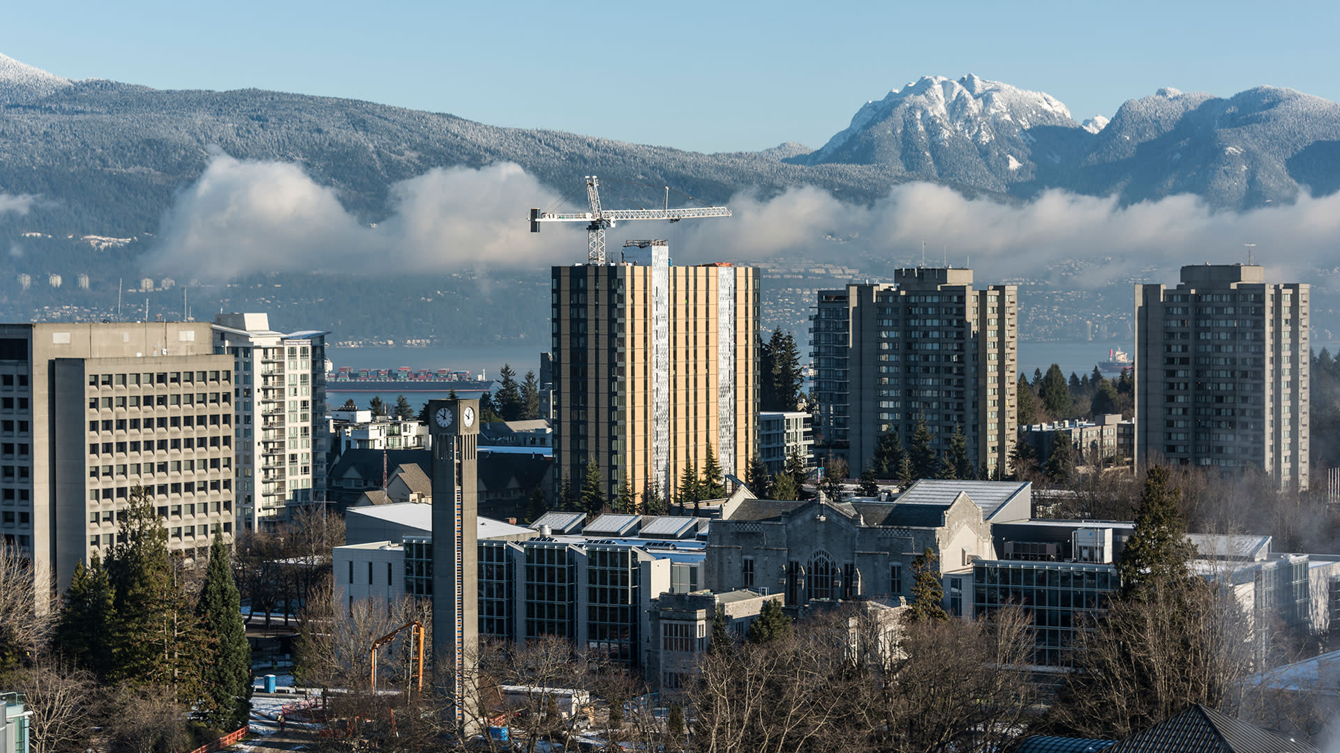 Aerial view of a city's skyline