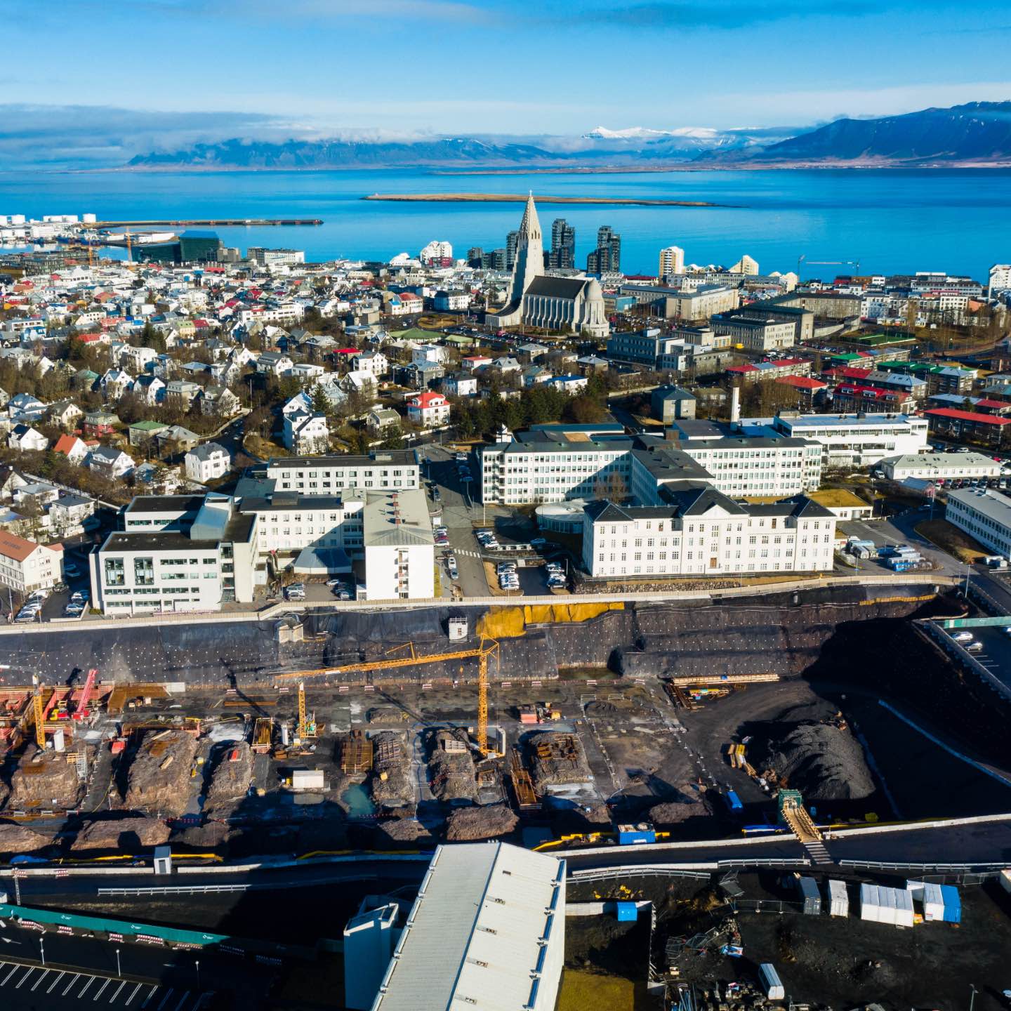 Aerial view of Reykjavík city