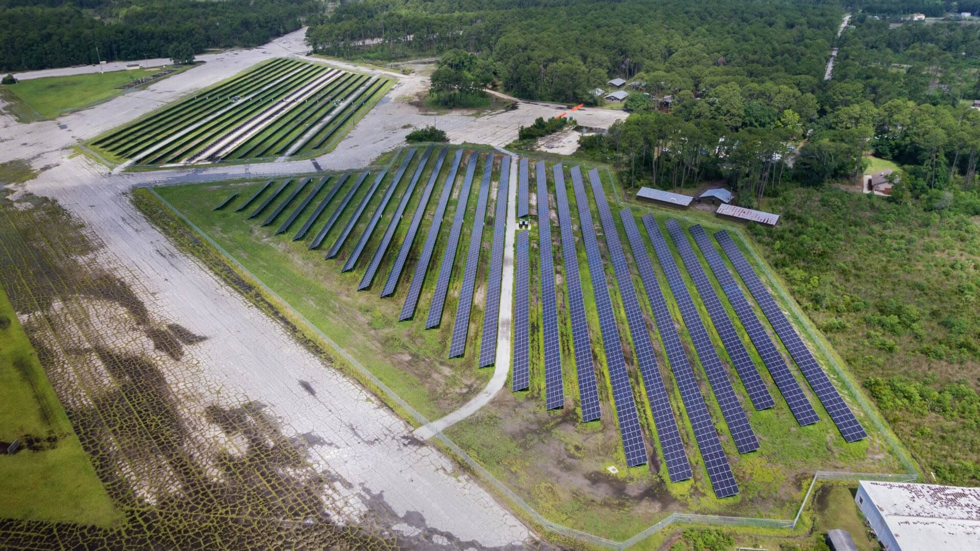 Solar panel array built by Ameresco