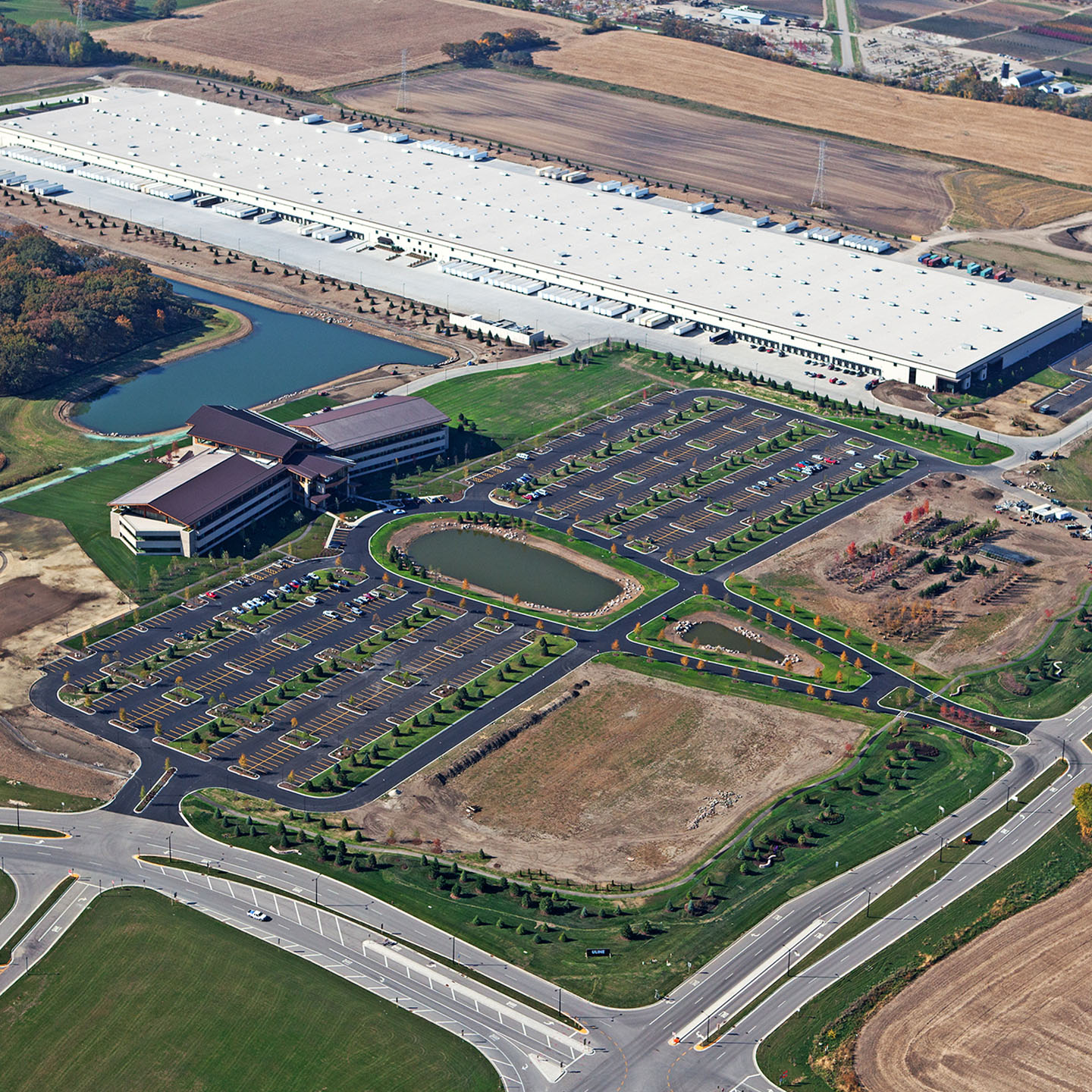 view of a recently completed warehouse