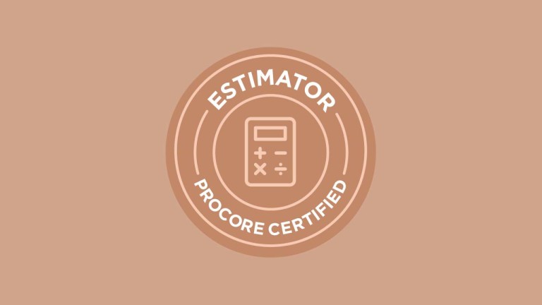 Estimator Procore Certificate