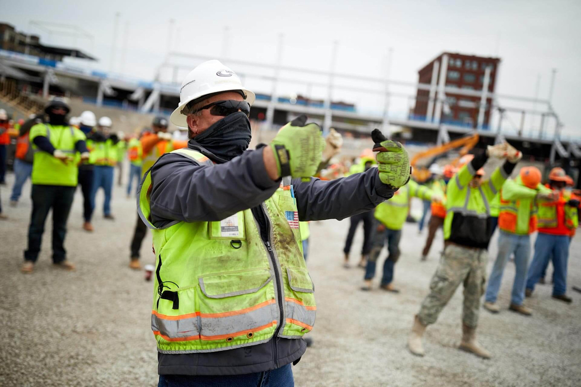 Construction workers leading the way