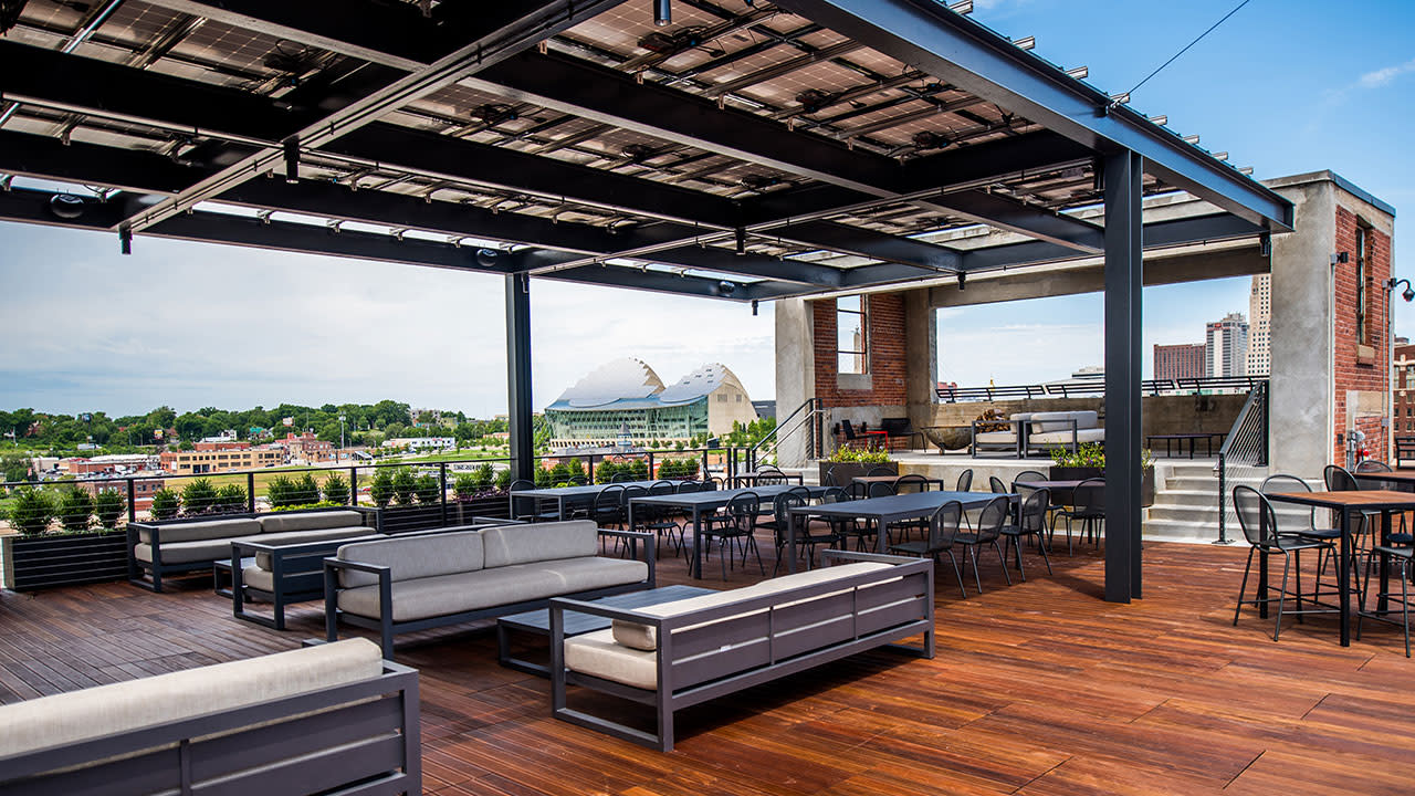 Rooftop's lounge area