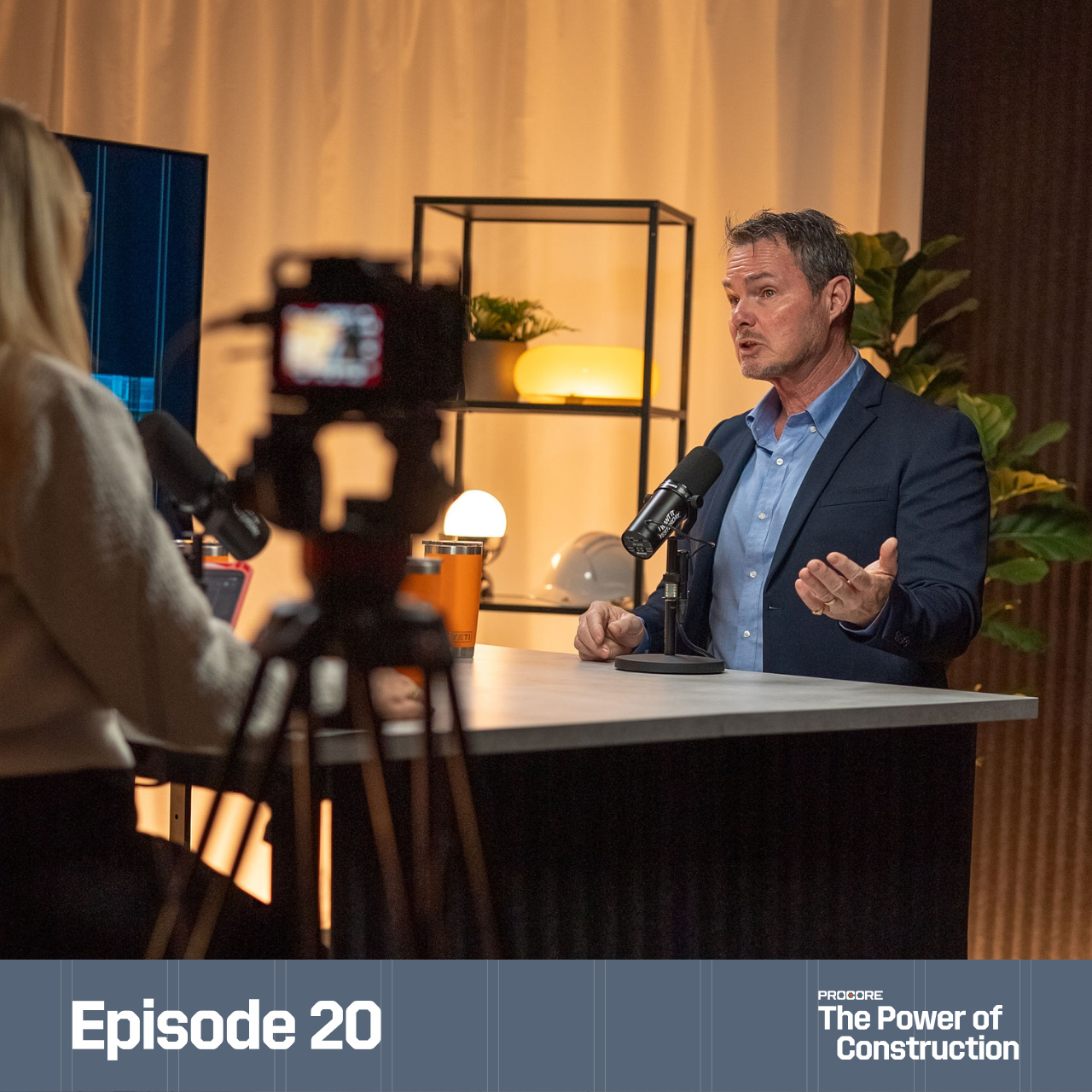 Photo of Gary Mansfield at the set of The Power of Construction Podcast