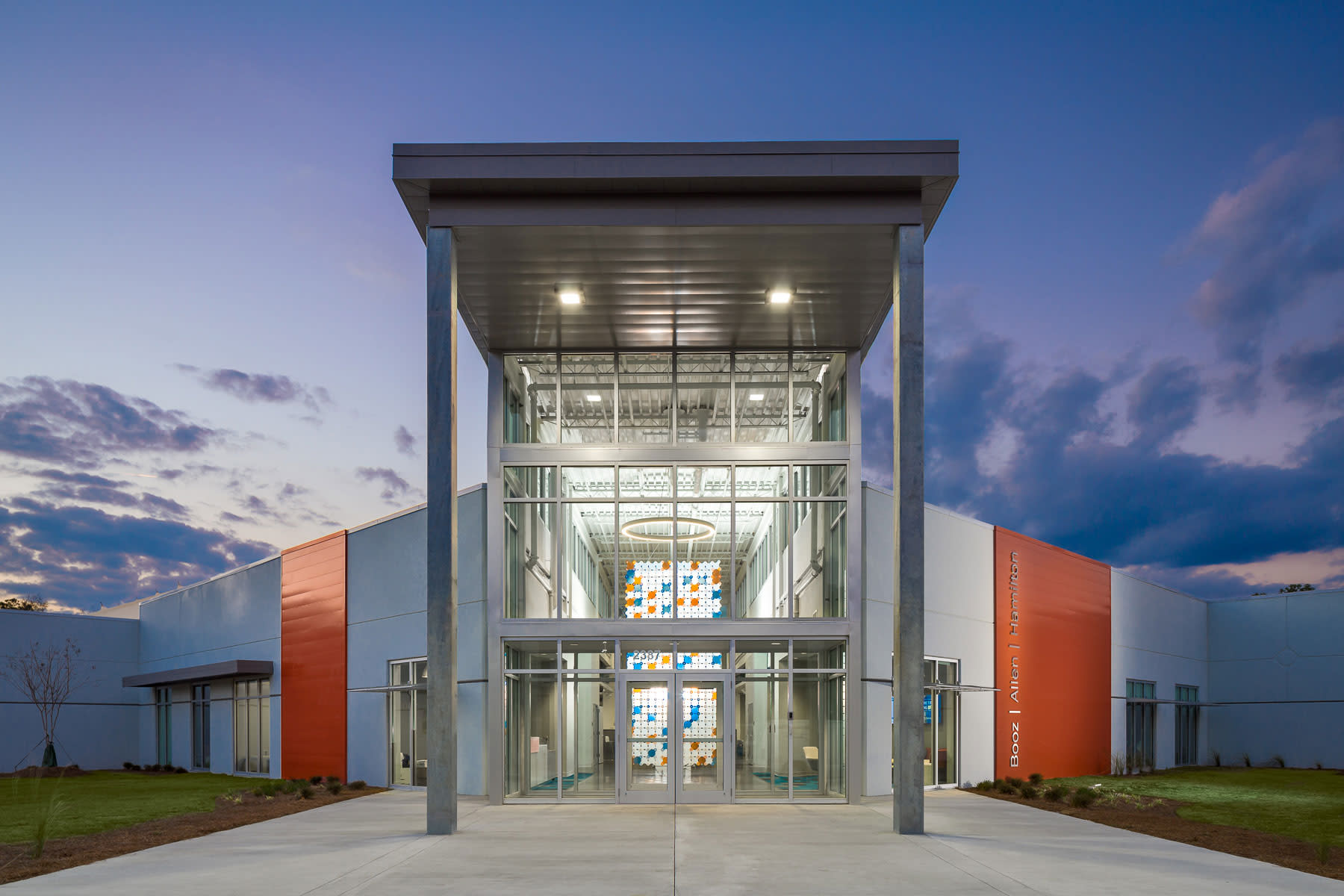 Front view of Booz Allen Hamilton's office