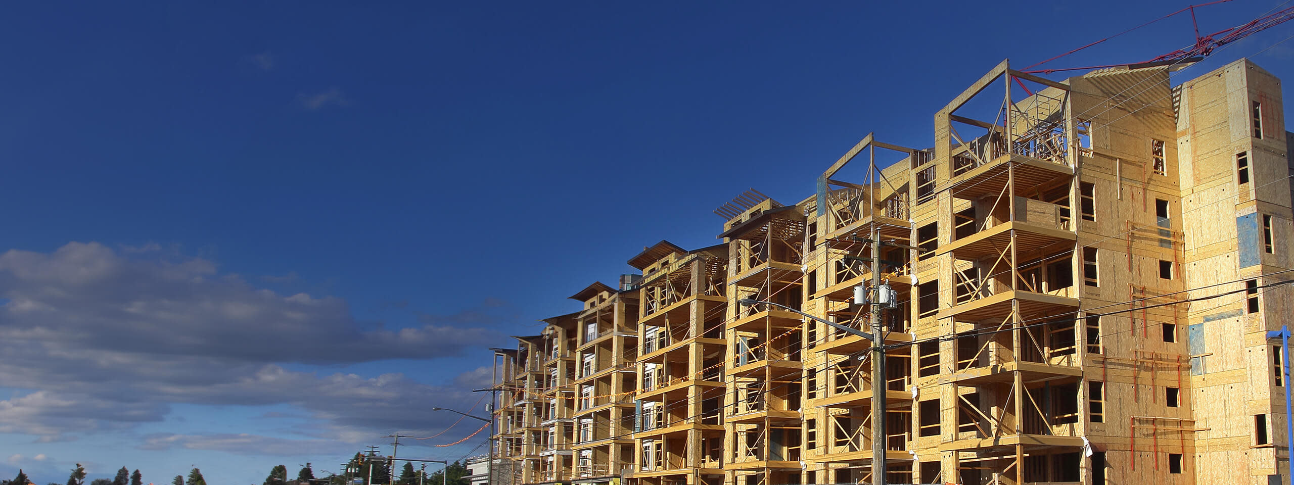 A large construction site featuring a building in progress