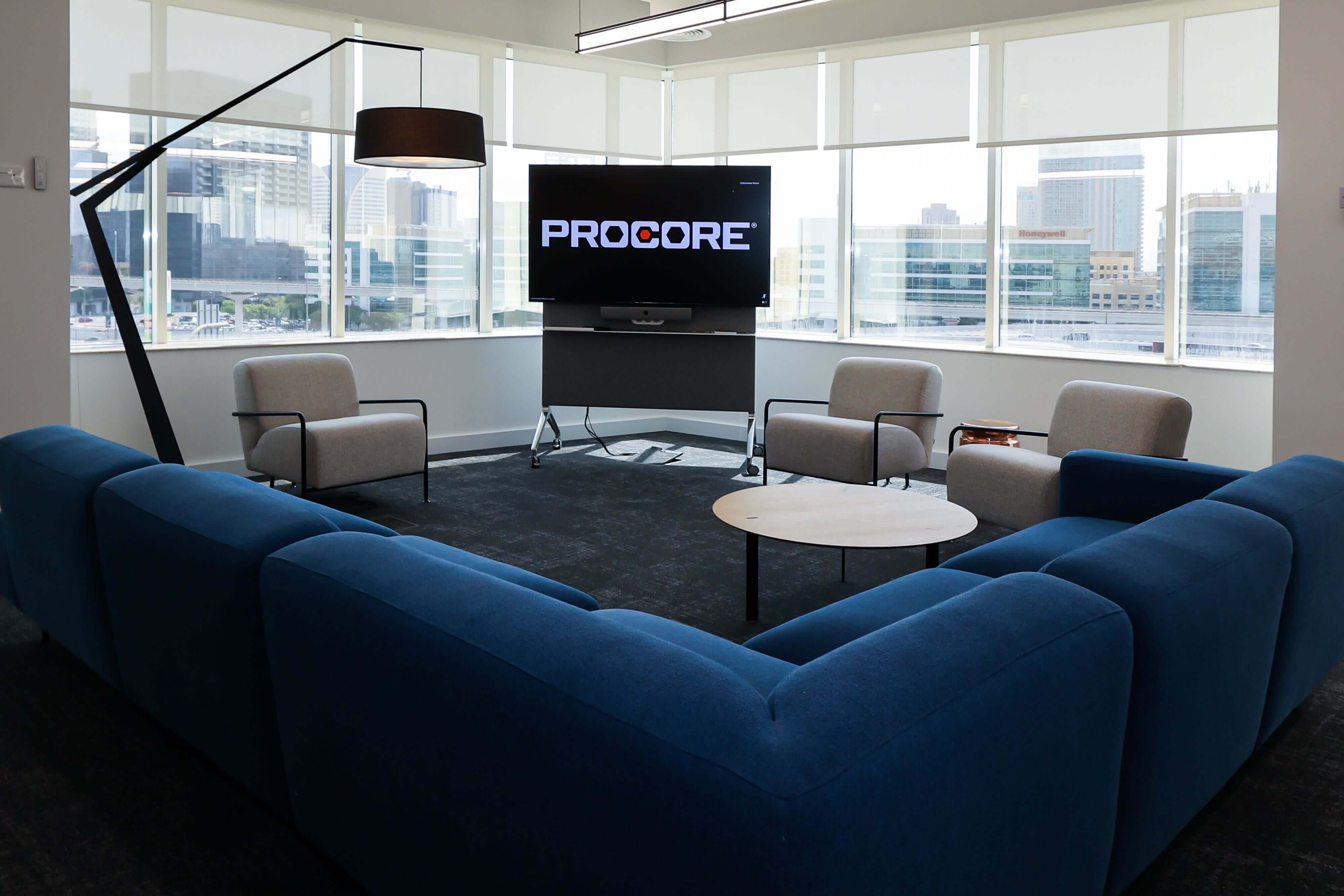 Procore MENA office's meeting room