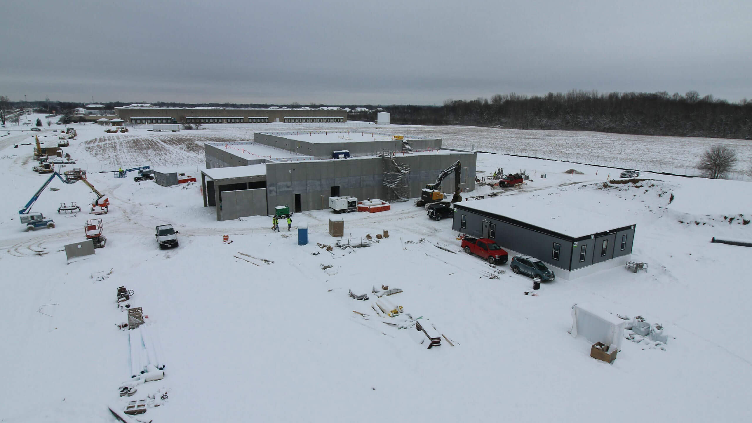 snow covered buildering