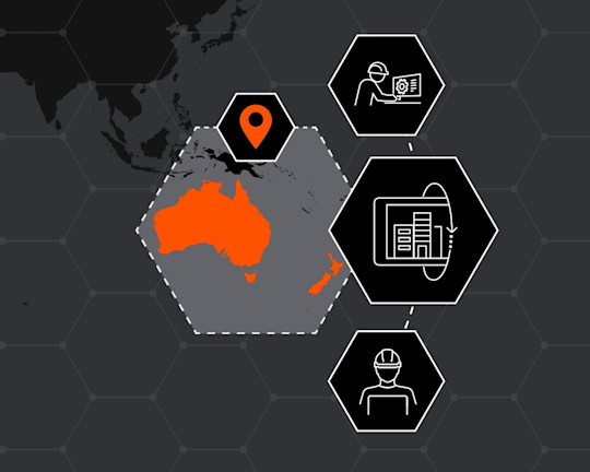 graphic image representing geographic location on a dark simplified world map