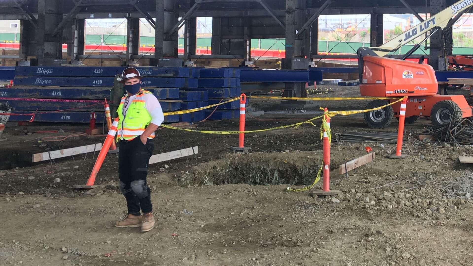 Workers on a jobsite