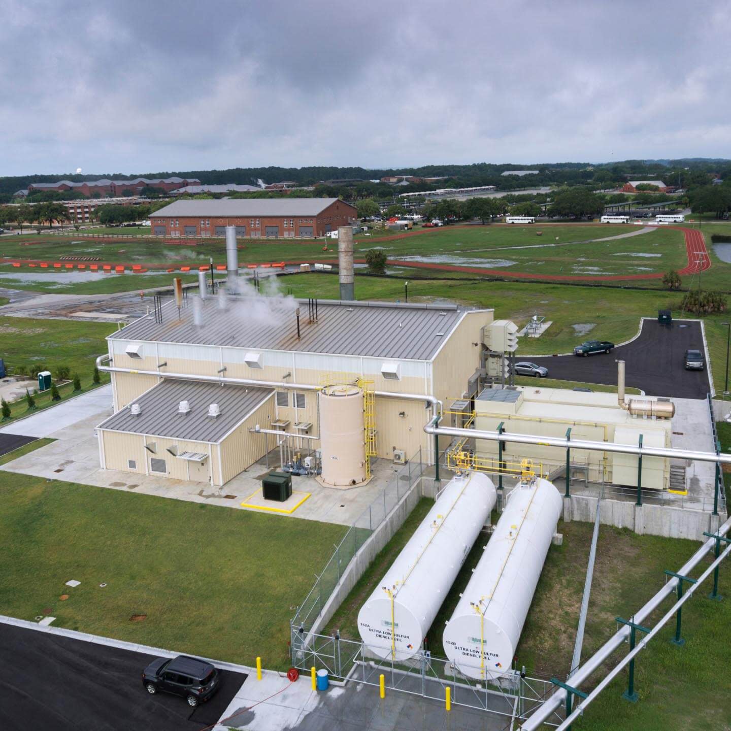 Arial view of Ameresco energy plant