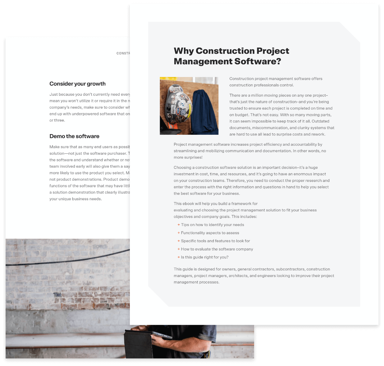 Construction Project Management Software Buyers Guide ebook inside pages