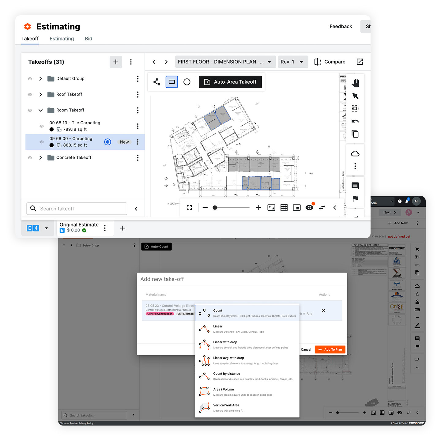 Estimating product screen