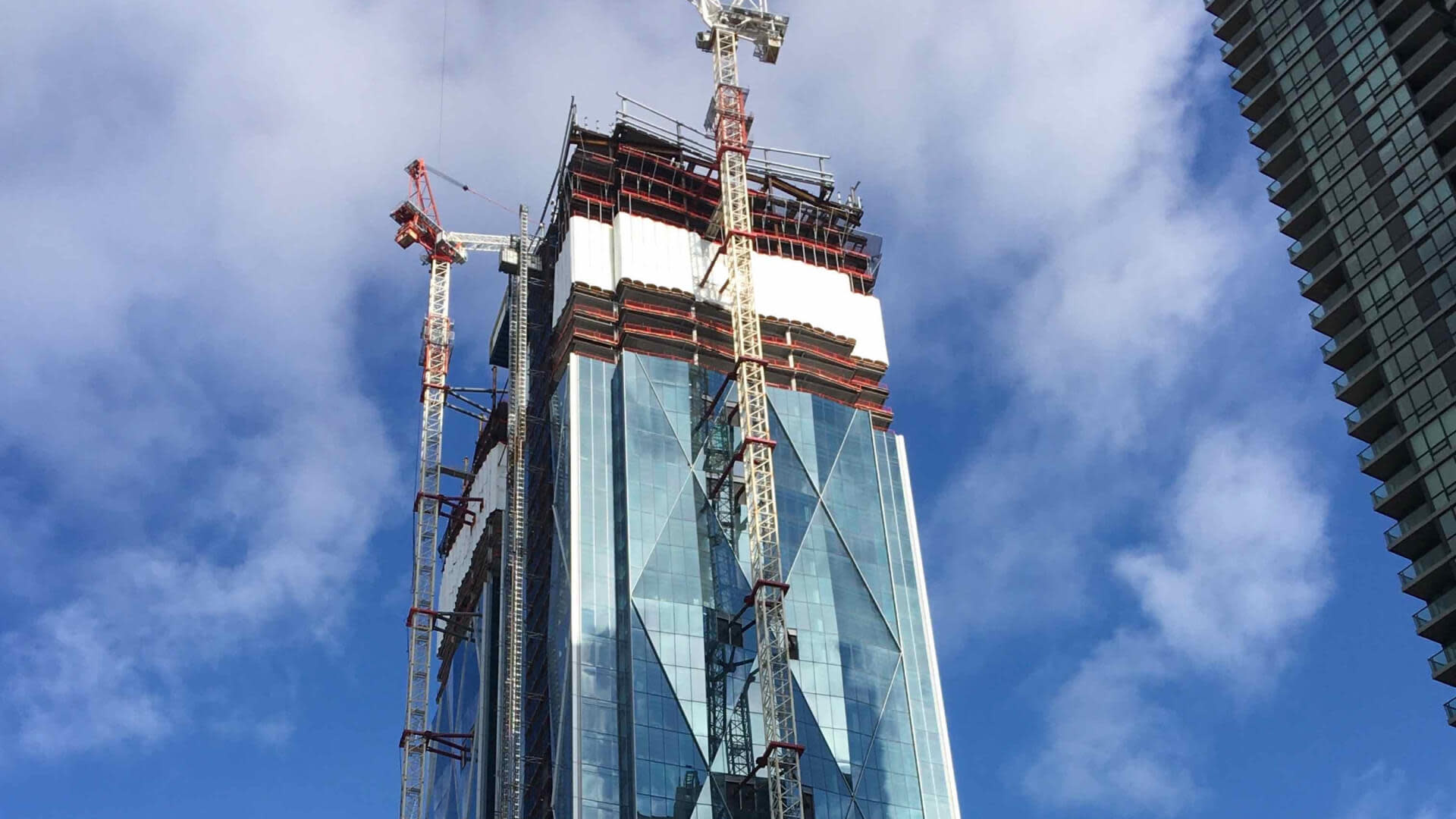 Top of a skyscraper under construction
