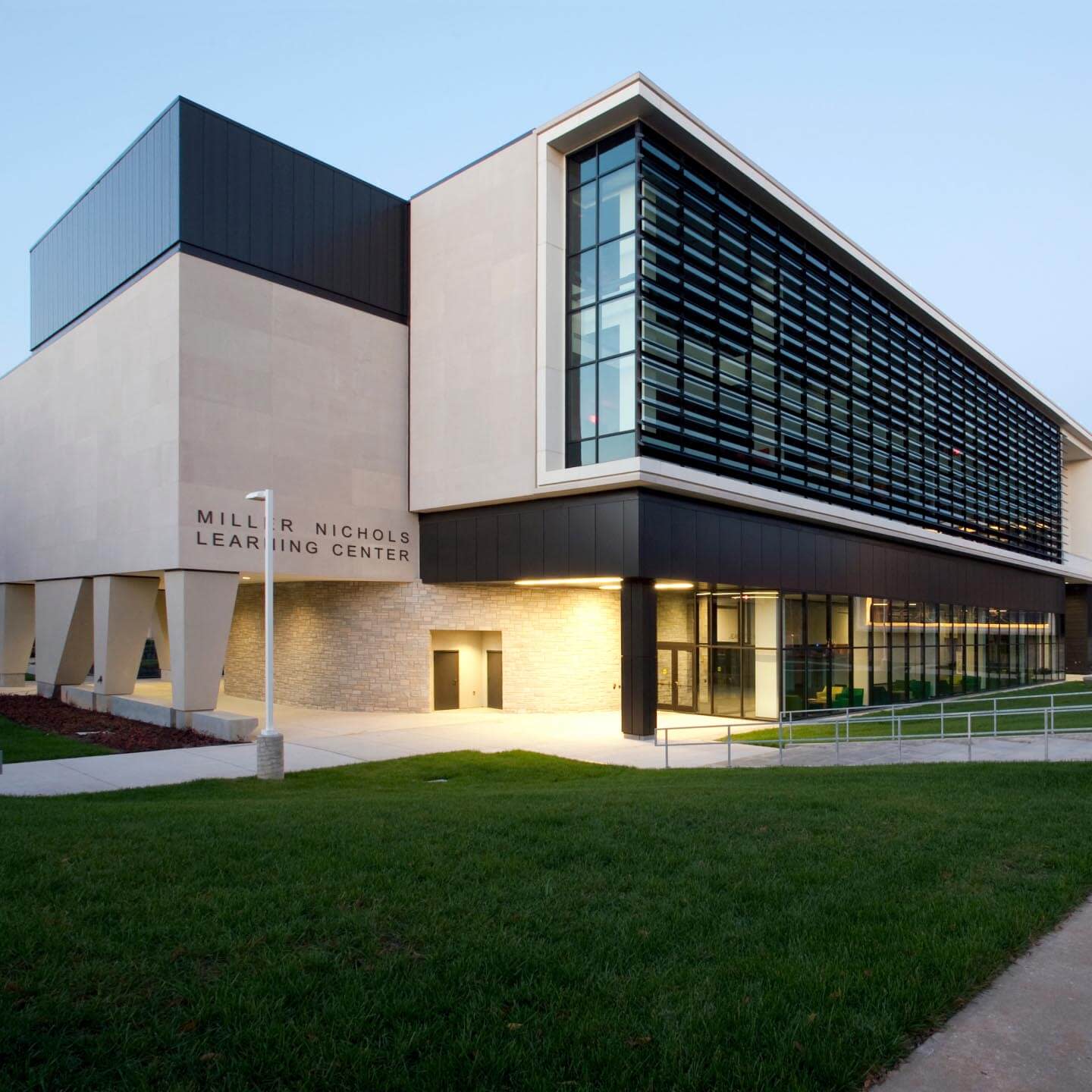 Angle view of Miller Nichols Learning Center