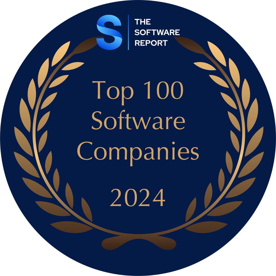 The Software Report Top 100 Software Companies 2024 award badge