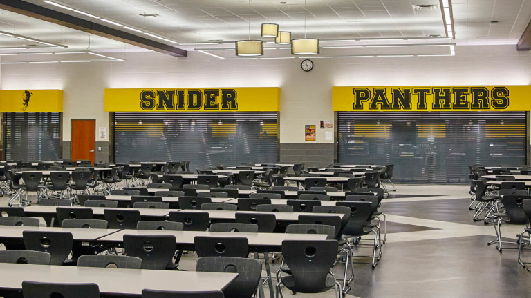 Fort Wayne School's cafeteria