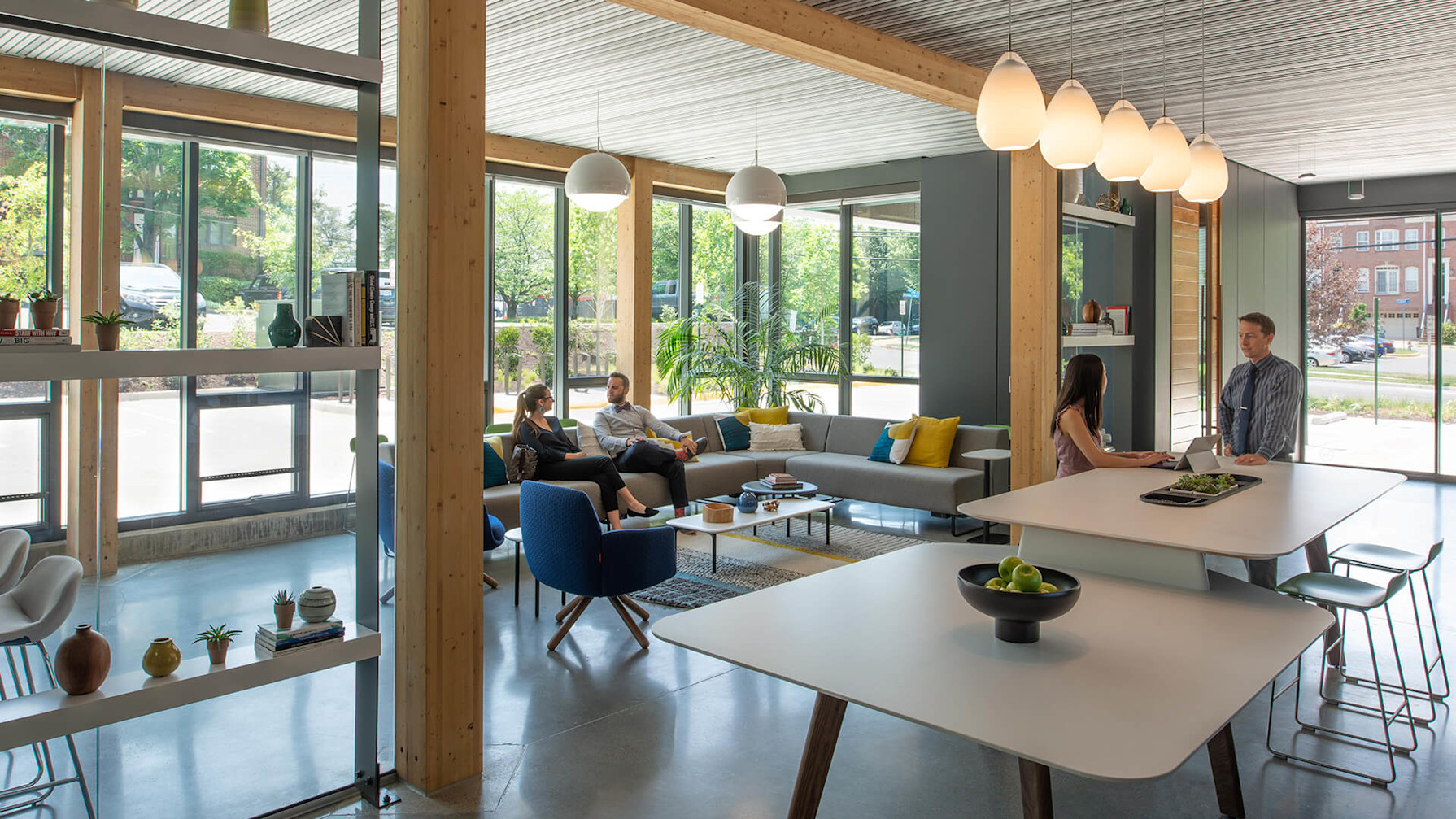 office's lounge area