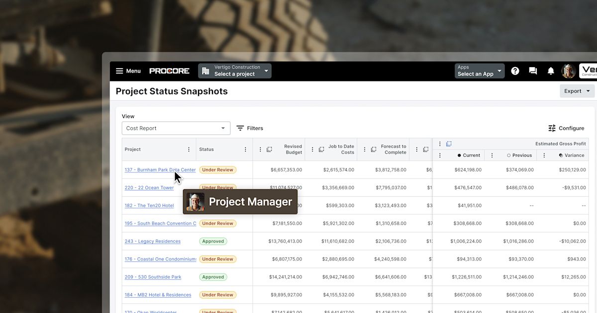 Procore Software Construction cost management software | Procore