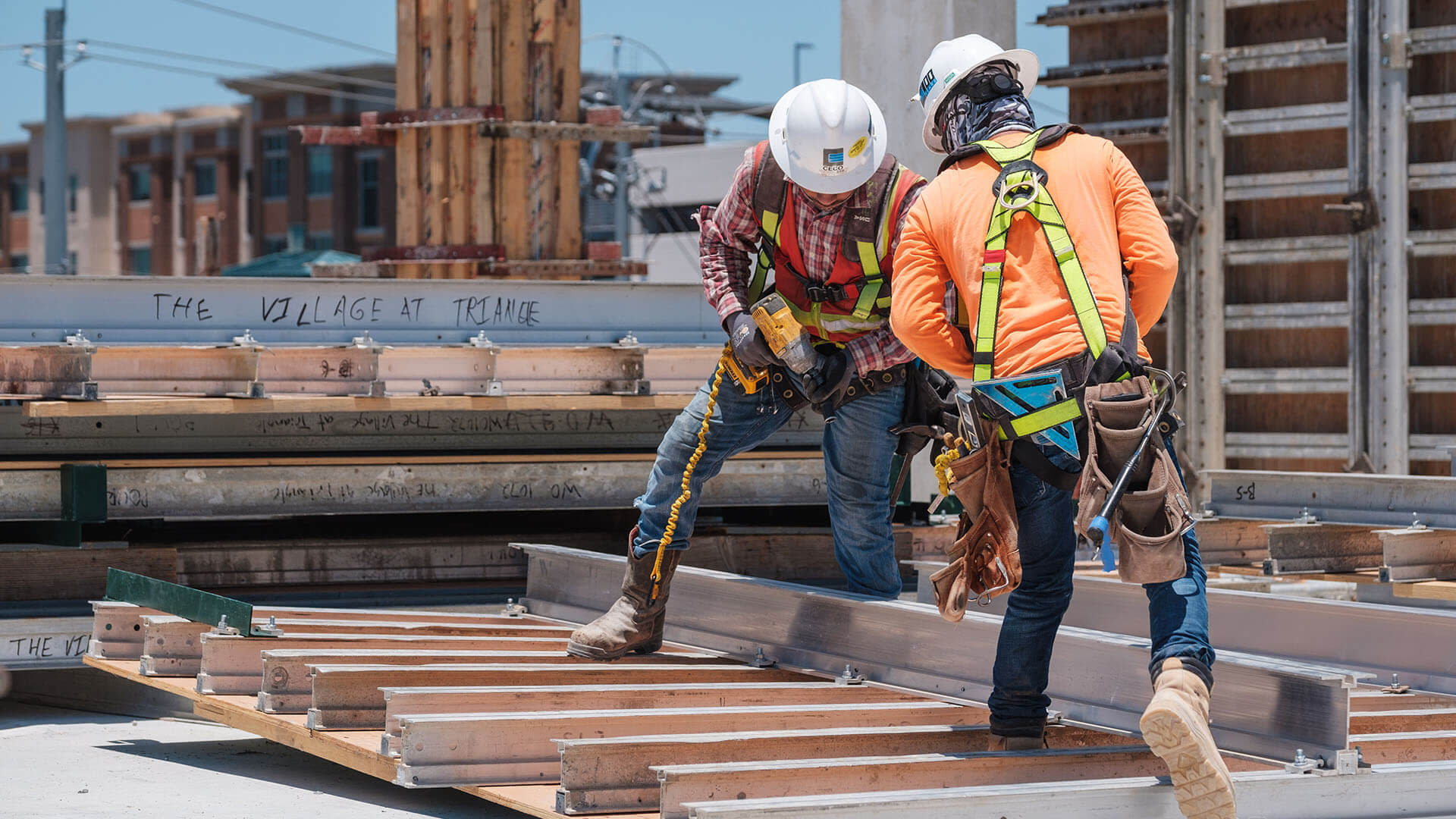 construction workers working outside