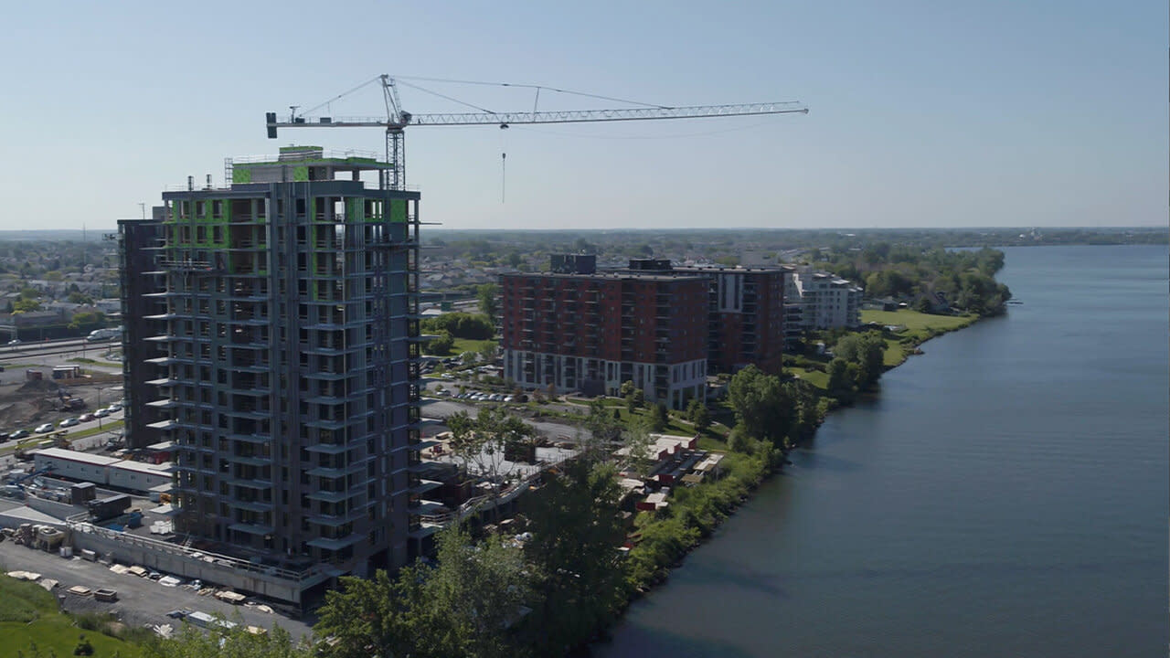 skyscrapers under construction