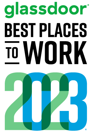 Glassdoor best places to work 2023 award badge