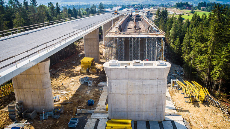 A bridge under construction