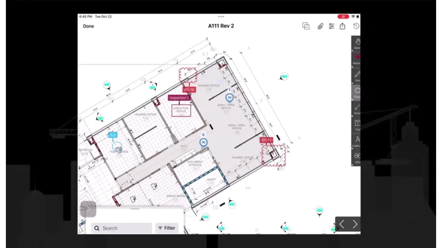 Animation of Procore's Project Management product UI