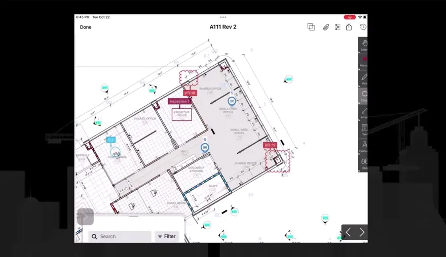 Animation of Procore's Project Management product UI