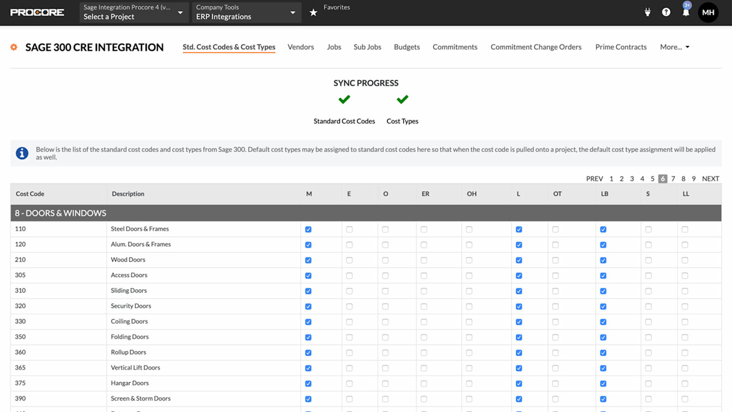 Procore account integration