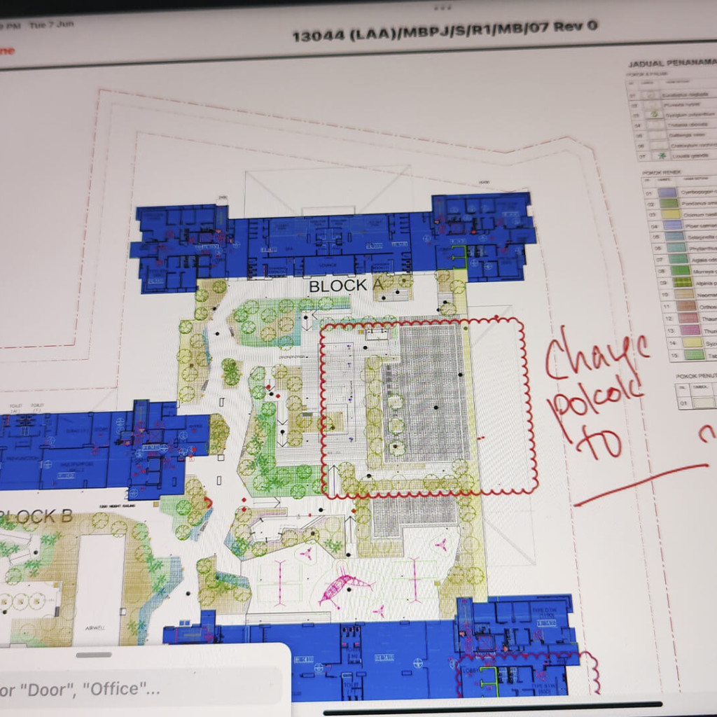 Sime Darby Property's blueprint in a tablet